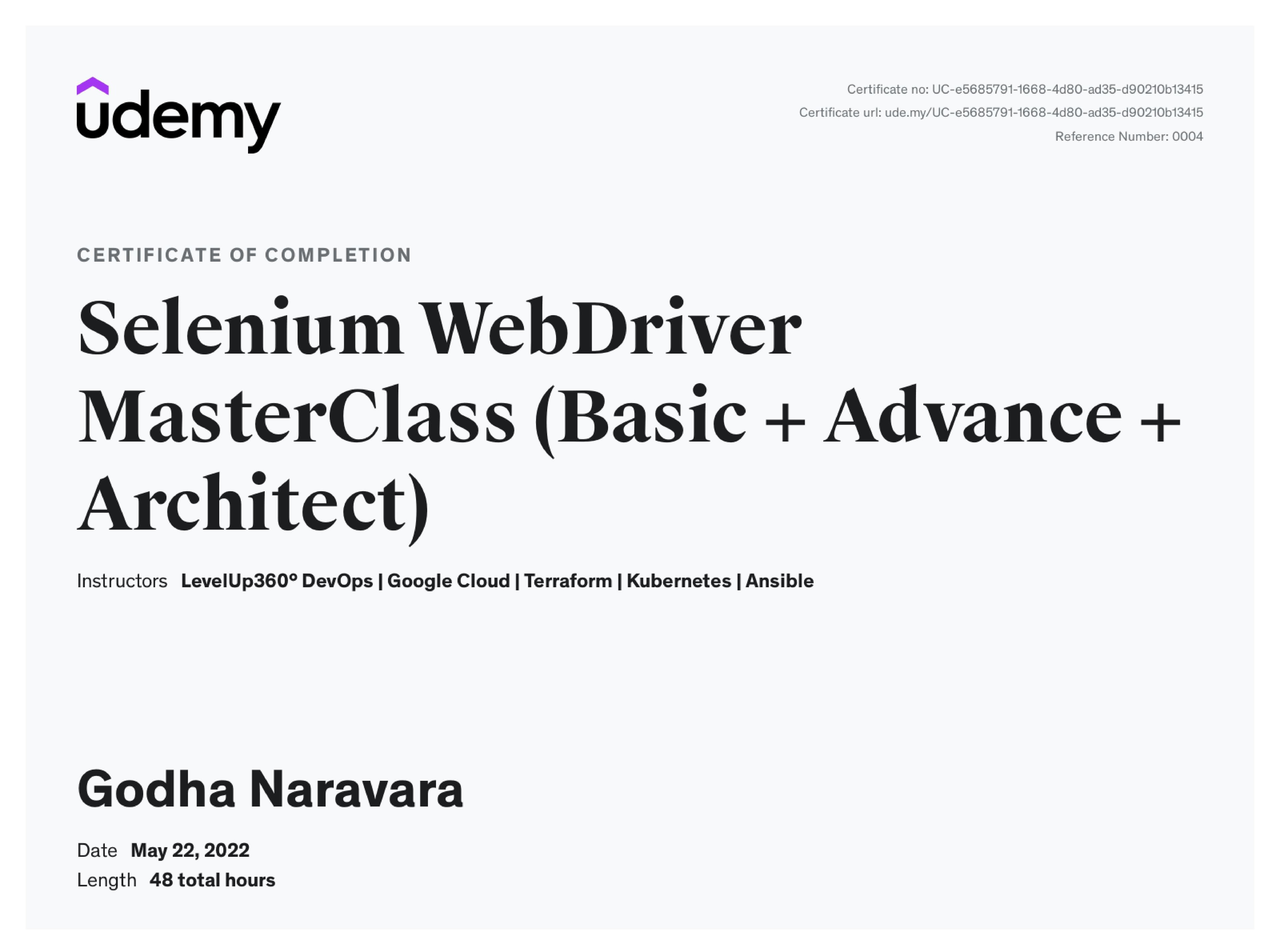 Selenium WebDriver MasterClass